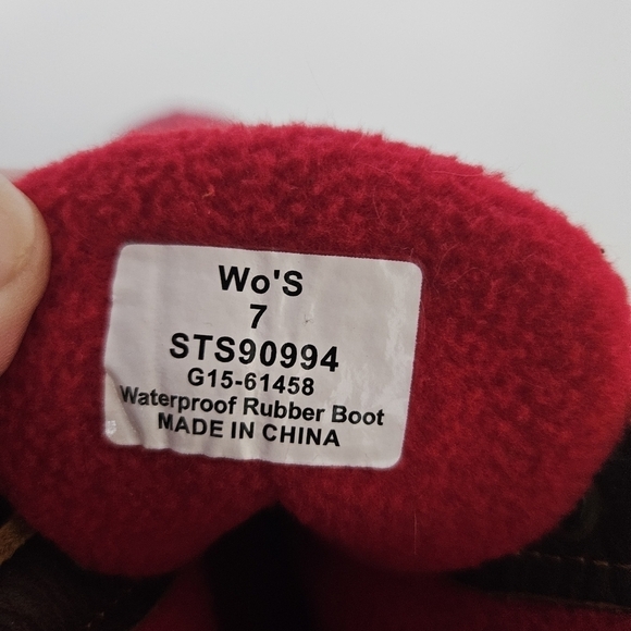 Sperry Womens Red Saltwater Waterproof Rubber Boots Sz 7 Gorpcore - Picture 10 of 10